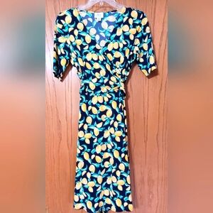 Faux wrap dress with tie, great condition - like new.